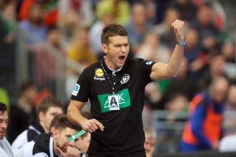 Handball Hannover 04 01 2019 test match preparation game Germany GER Czech Republic CZE Christian Prokop Germany coach jubilation