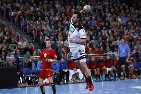 04 01 2019 TUI Arena Hannover international Germany GER v Czech Republic CZE in picture Uwe Gensheimer 3 GER scoring goal Germany GER v Czech Republic CZE
