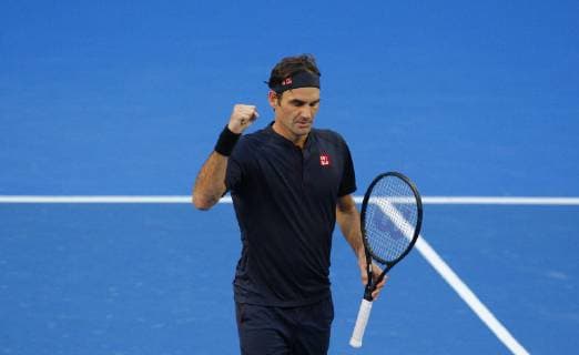 5th January 2019, RAC Arena, Perth, Australia; Hopman Cup Tennis, sponsored by Mastercard; Roger Federer of Team Switzerland wins the first match of the Final against Alexander Zverev of Team Germany  ActionPlus12093028 DavidxWoodley