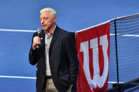 GER International DTB Tennis Congress 2019 05 01 2018 Estrel Congress Center Berlin GER International DTB Tennis Congress 2019 pictured Boris Becker explains his task in the DTB nph Mauelshagen nph00321