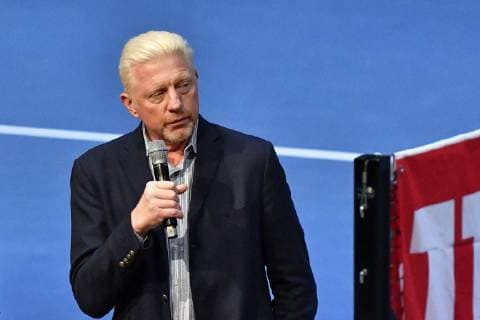 GER International DTB Tennis Congress 2019 05 01 2018 Estrel Congress Center Berlin GER International DTB Tennis Congress 2019 pictured Boris Becker explains his task in the DTB nph Mauelshagen nph00321