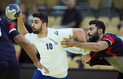 HANDBALL - Continental Cup, BRN vs GRE INNSBRUCK,AUSTRIA,05.JAN.19 - HANDBALL - Continental Cup, Bahrain vs Greece. Image shows Christodoulos Mylonas (GRE). GEPAxpictures xAndreasxPranter