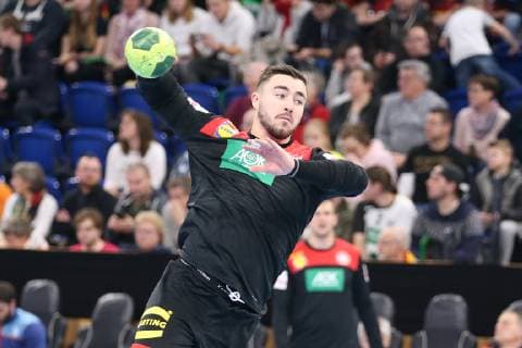 Germany vs Argentina Handball international 06 01 19 Warm up Germany Jannik Kohlbacher Germany 48 xmmkx
