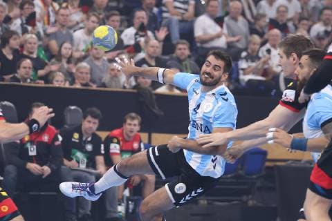 Germany vs Argentina Handball international 06 01 19 Sebastian Simonet Argentina 04 xmmkx