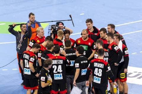The German team is at the Time Out around Coach Christian Prokop Germany vs Argentina Handball Test Game 06 01 19 Kiel Schleswig Holstein Germany Sparkassen Arena Copyright: xAgentur54Gradx xFelixxKoenigx