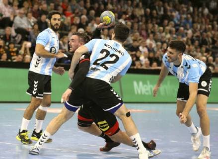Photo Jannik Kohlbacher Germany vs. Gaston Alberto Maurino Handball International match on So 06 01 2019 in Kiel Germany Argentina 28 13