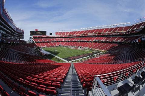 January 07, 2019 General view of Levi s Stadium before the National Championship between the Clemson Tigers and the Alabama Crimson Tide at Levi s Stadium in Santa Clara, California. CSM NCAA College League USA Football 2019: National Championship Clemson vs Alabama JAN 07 - ZUMAc04_ 20190107_zaf_c04_077 Copyright: xCharlesxBausx