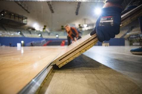 Handball WM Construction work Olympic Hall Munich 08 01 2019 Â