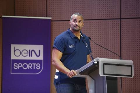 Handball WM, Nationalteam Frankreich Pressekonferenz Kadernominierung Didier Dinart ( Selectionneur Equipe de France ) HANDBALL : Conference de presse de presentation Equipe France pour le Mondial 2019 - 08 01 2019 GwendolineLeGoff Panoramic 