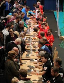 Autograph session after the training public training in the run-up to the World Championships in Germany and Denmark Sport Handball DHB National Team Men Season 2018 2019 08 01 2019 GER BRDeutschland