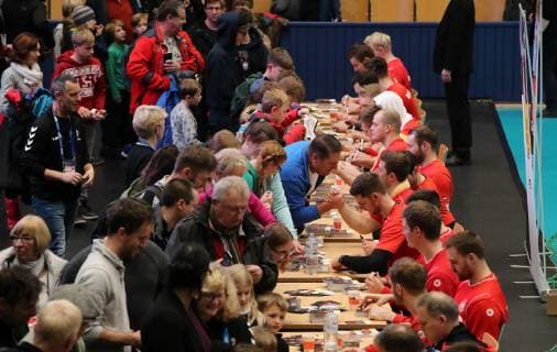 Autograph session after the training public training in the run-up to the World Championships in Germany and Denmark Sport Handball DHB National Team Men Season 2018 2019 08 01 2019 GER BRDeutschland