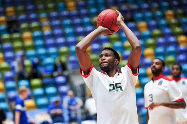 08 01 2019 xkaix Basketball 7days EuropaCup Frankfurt Skyliners Locomotive Kuban Krasnodar emspor v l JaJuan Johnson Locomotive Kuban Krasnodar warming up Frankfurt am Main kp