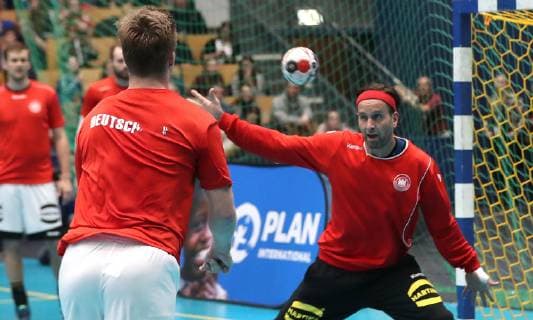 Silvio Heinevetter Germany during the open training of the German national team before the mens handball world championship 2019 on 08 01 2019 in the gymnasium of the sports forum in Berlin Handball world championship 2019 preparation open training of the national team