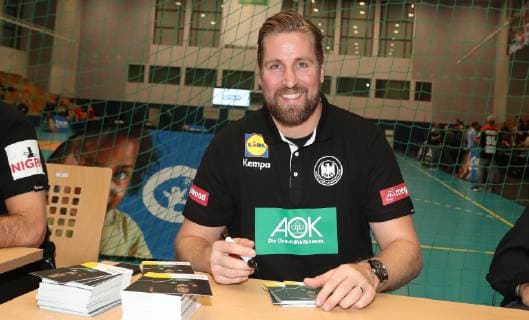 Team manager Oliver Roggisch at the autograph session after the open training of the German national team before the mens handball world championship 2019 on 08 01 2019 in the gym of the sports forum in Berlin Handball world championship 2019 Preparation open training of the national team