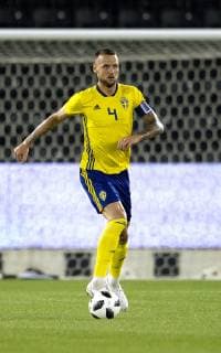 190108 Sweden s Alexander Milosevic during the international friendly football match between Sweden and Finland on January 8 2019 in Doha Photo Niklas Larsson BILDBYRAN kod NL 44170, detectedSourceLanguage  Copyright: NIKLASxLARSSON BB190108NL061