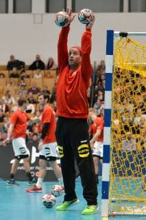 Handball Men Season 2018 19 World Championship 2019 in Germany and Denmark Public Training of the German National Team TW Silvio Heinevetter Nr 12 Germany 08 01 19 Copyright: xMatthiasxKochx
