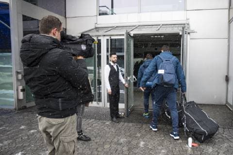Arrival of the Croatian Handball National Team at the Hilton Hotel in Tucherpark Munich 09 01 2019 Â