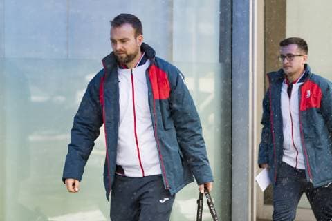 Arrival of the Croatian Handball National Team at the Hilton Hotel in Tucherpark Munich 09 01 2019 Â