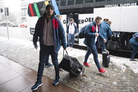 Arrival of the Croatian Handball National Team at the Hilton Hotel in Tucherpark Munich 09 01 2019 Â