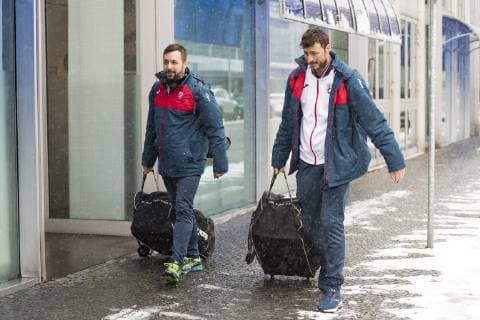 Arrival of the Croatian Handball National Team at the Hilton Hotel in Tucherpark Munich 09 01 2019 Â