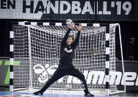 Niklas Landin under traeningen in Royal Arena onsdag of 9 january 2019 Copenhagen Denmark, detectedSourceLanguage  Copyright: Scanpix LiselottexSabroex cop101 spdk20190109-125808-L