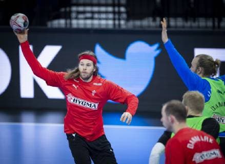 Mikkel Hansen during the training at Royal Arena on Wednesday 9 January 2019 Copenhagen Denmark, detectedSourceLanguage  Copyright: Scanpix LiselottexSabroex cop101 spdk20190109-145808-L