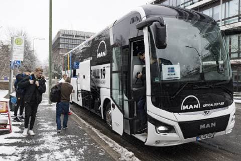 Handball WM GER DEN 19 Arrival of the Icelandic national handball team Hilton Park Hotel Munich 09 01 2019 Â