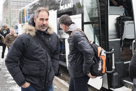 Handball WM GER DEN 19 Arrival of the Icelandic national handball team Hilton Park Hotel Munich 09 01 2019 Â