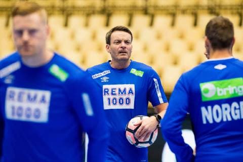 190110 Christian Berge head coach of Norway during a training session on January 10 2019 in Herning Photo Jon Olav Nesvold BILDBYR u0081N kod JE 160390, detectedSourceLanguage  Copyright: JONxOLAVxNESVOLD BB190110JE004