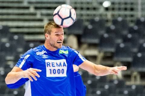 190110 Bjarte Myrhol of Norway during a training session on January 10 2019 in Herning Photo Jon Olav Nesvold BILDBYR N kod JE 160390, detectedSourceLanguage  Copyright: JONxOLAVxNESVOLD BB190110JE065
