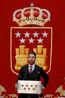 Real Madrid and Spanish national team Nationalteam captain Sergio Ramos gives a speech before being awarded as Best Male Sports Player during the 7 Stars Sports Awards ceremony organized by the Community of Madrid, in the Spanish capital, 10 January 2019. 7 Stars Sports Awards ceremony !ACHTUNG: NUR REDAKTIONELLE NUTZUNG!  Copyright: xJ.J.xGuillenx GRAF6835 20190110-636827377502239094