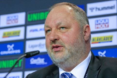 Germany Berlin Mercedes Benz Arena IHF Mens Handball World Championship Germany GER Korea KOR Opening Press Conference DHB President Andreas Michelmann