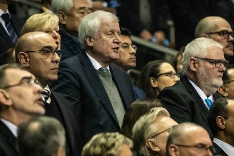 Germany vs. Korea Handball World Championship 2019 10 01 2019 Federal Interior Minister Horst Seehofer CSU at the match between Germany and Korea at the Handball World Championship in Berlin on 10 01 2019 Berlin BER Germany Mercedes Benz Arena