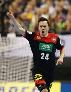 Patrick Groetzki cheering action upper body upper body sport handball world championship men season 2018 2019 10 01 2019 DHB GER Germany vs Korea