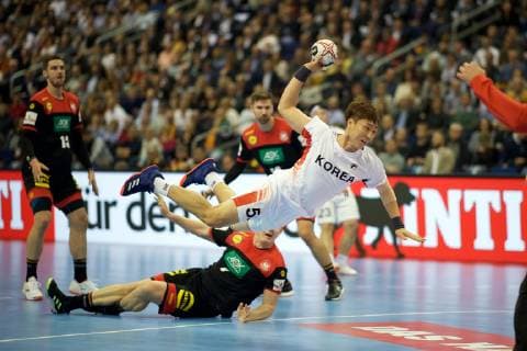 Handball Berlin 10 01 2019 World Championship 2019 Mens World Championship Group A Germany GER Korea KOR JEONG Jaewan Korea No 52