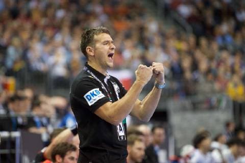 Handball Berlin 10 01 2019 World Championship 2019 Mens World Championship Group A Germany GER Korea KOR Christian Prokop Germany Coach Jubel
