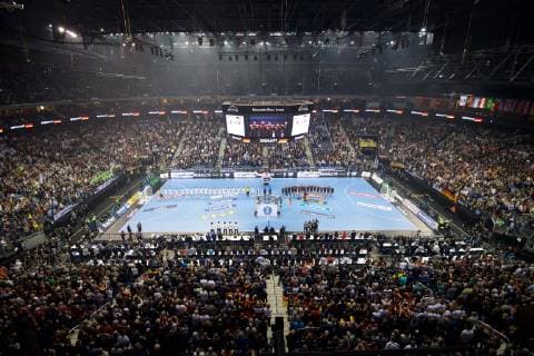 Handball Berlin 10 01 2019 World Championship 2019 Mens World Championship Group A Germany GER Korea KOR Mercedes Benz Arena Sports venue sold out