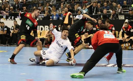 KANG Tan Korea fails due to German defence at the opening match Korea vs. Germany of the mens Handball World Championship 2019 on 10 01 2019 in the Mercedes Benz Arena in Berlin Handball World Championship 2019 Group A Korea vs Germany