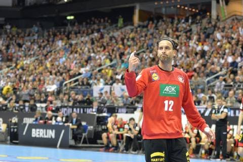 Handball Men World Championship 2019 in Germany and Denmark Opening match Germany Korea TW Silvio Heinevetter Nr 12 Germany 10 01 19 Copyright: xMichaelxHundtx xMatthiasxKochx