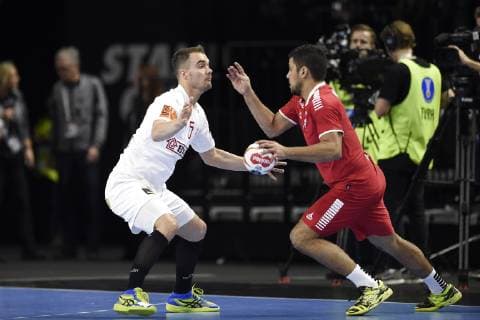 Denmark vs Chile World Cup Group C Handball match at Royal Arena in Copenhagen Denmark Thursday january 10th 2019 Copenhagen Danmark Denmark, detectedSourceLanguage  Copyright: LiselottexSabroex COP101 spdk20190110-203739-L