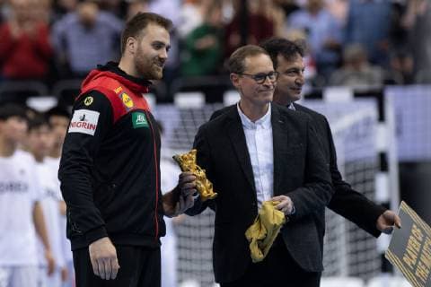 Handball WM Korea Germany on 10 01 2019 in the Mercedes Benz Arena in Berlin Man of the Match for Andreas WOLFF Germany xMNx