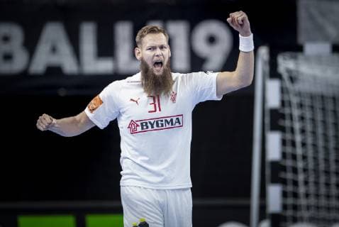 Nikolaj OEris Nielsen of Denmark during the men s IHF Handball World Championship match in Group C between Denmark Chile in Copenhagen Denmark on Thursday Jan 10 2019 Copenhagen Denmark, detectedSourceLanguage  Copyright: Scanpix LiselottexSabroex COP101 spdk20190110-210608-L