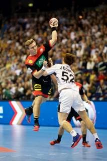 Handball Berlin 10 01 2019 World Championship 2019 Mens World Championship Group A Germany GER Korea KOR Franz Semper Germany No 32 JEONG Jaewan Korea No 52