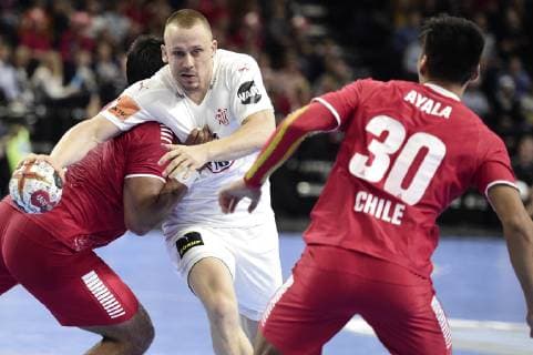 Men s IHF Handball World Championship Group C match between Denmark and Chile in Copenhagen Denmark on Thursday Jan 10 2019 Copenhagen Denmark, detectedSourceLanguage  Copyright: MadsxClausxRasmussenx COP101 spdk20190110-213012-L