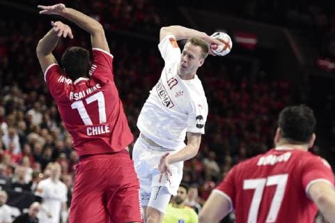 Men s IHF Handball World Championship Group C match between Denmark and Chile in Copenhagen Denmark on Thursday Jan 10 2019 Copenhagen, detectedSourceLanguage  Copyright: MadsxClausxRasmussenx COP101 spdk20190110-213110-L