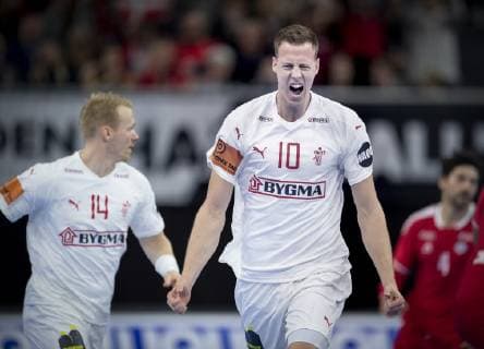Nikolaj Markussen of Denmark during the men s IHF Handball World Championship match in Group C between Denmark Chile in Copenhagen Denmark on Thursday Jan 10 2019 Copenhagen Denmark, detectedSourceLanguage  Copyright: Scanpix LiselottexSabroex COP101 spdk20190110-215132-L