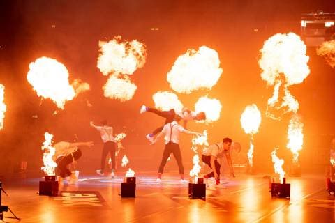 Handball WM Korea Germany on 10 01 2019 in the Mercedes Benz Arena in Berlin Show for the Opening Ceremony xMNx