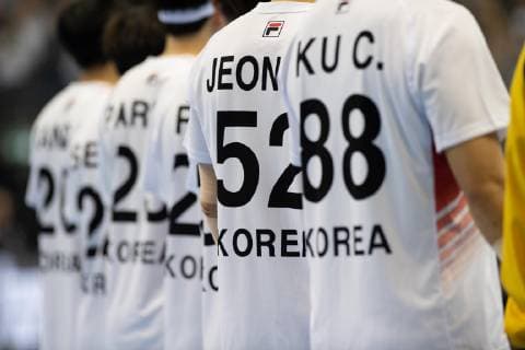 Handball WM Korea Germany on 10 01 2019 in the Mercedes Benz Arena in Berlin Korean players xMNx
