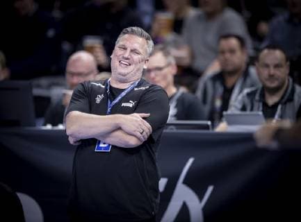 Head coach Nikolaj Jacobsen of Denmark during the men s IHF Handball World Championship match in Group C between Denmark Chile in Copenhagen Denmark on Thursday Jan 10 2019 Copenhagen Denmark, detectedSourceLanguage  Copyright: Scanpix LiselottexSabroex COP101 spdk20190110-220609-L