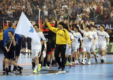 GER Handball WM 2019 Germany vs Korea 10 01 2019 Mercedes Benz Arena Berlin GER Handball WM 2019 Germany vs Korea in picture Korean Team nordphotox xEngler nph00076